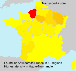 Surname Antil in France