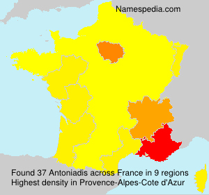 Surname Antoniadis in France Surname Antoniadis in France