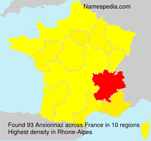 Surname Anxionnaz in France