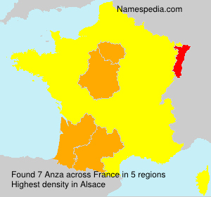 Surname Anza in France Surname Anza in France