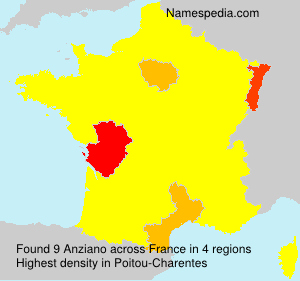 Surname Anziano in France Surname Anziano in France