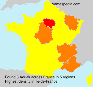 Surname Aouak in France Surname Aouak in France