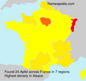 Surname Apfel in France Surname Apfel in France