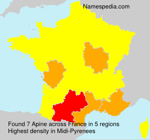 Surname Apine in France Surname Apine in France