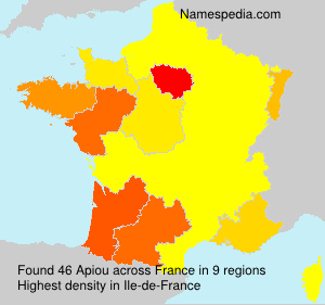Surname Apiou in France Surname Apiou in France