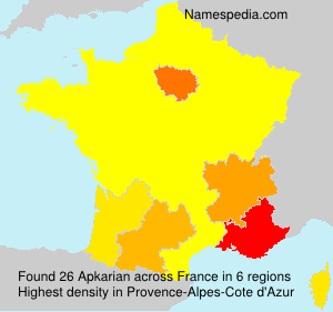 Surname Apkarian in France Surname Apkarian in France