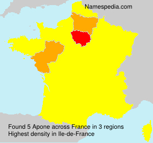 Surname Apone in France Surname Apone in France