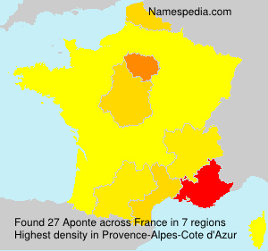 Surname Aponte in France Surname Aponte in France