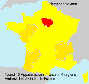 Surname Appadu in France Surname Appadu in France