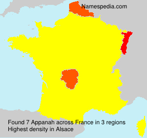Surname Appanah in France