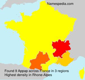 Surname Appap in France Surname Appap in France