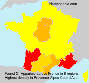 Surname Apparicio in France Surname Apparicio in France
