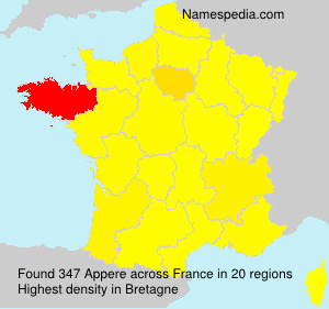 Surname Appere in France