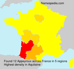 Surname Appeyroux in France Surname Appeyroux in France