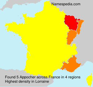 Surname Appocher in France Surname Appocher in France