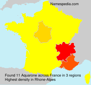 Surname Aquarone in France