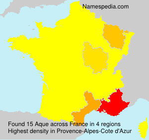 Surname Aque in France