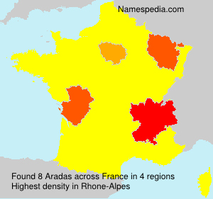 Surname Aradas in France Surname Aradas in France