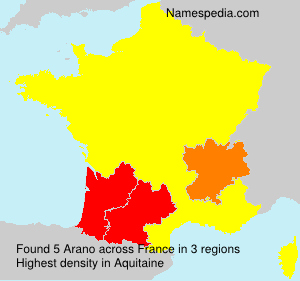Surname Arano in France Surname Arano in France