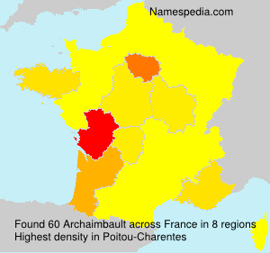 Surname Archaimbault in France Surname Archaimbault in France