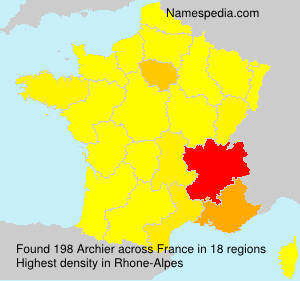 Surname Archier in France Surname Archier in France