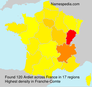Surname Ardiet in France Surname Ardiet in France