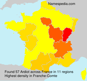 Surname Ardiot in France Surname Ardiot in France
