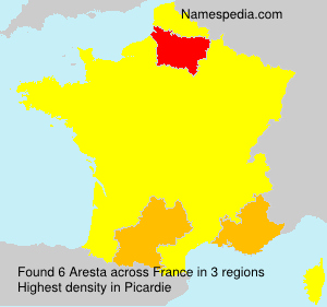 Surname Aresta in France Surname Aresta in France