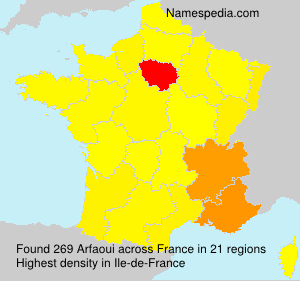 Surname Arfaoui in France Surname Arfaoui in France