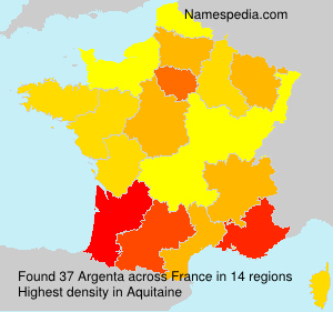 Surname Argenta in France