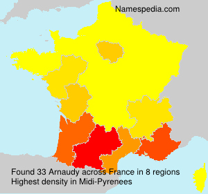 Surname Arnaudy in France Surname Arnaudy in France