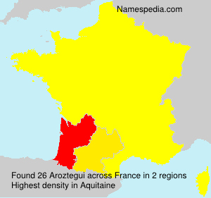 Surname Aroztegui in France Surname Aroztegui in France