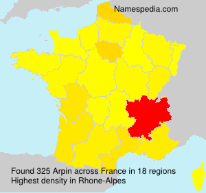 Surname Arpin in France Surname Arpin in France