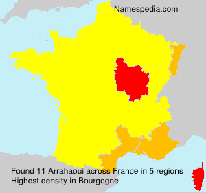Surname Arrahaoui in France Surname Arrahaoui in France