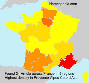Surname Arriola in France Surname Arriola in France