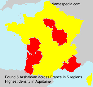 Surname Arshakyan in France