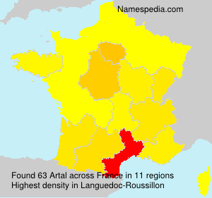 Surname Artal in France Surname Artal in France