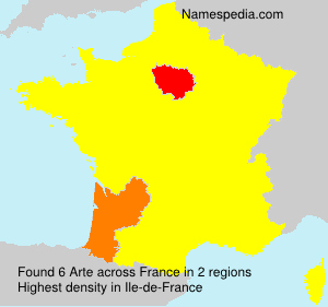 Surname Arte in France Surname Arte in France