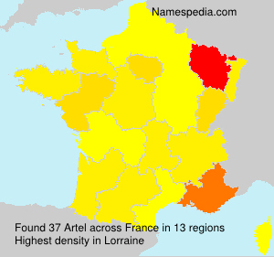 Surname Artel in France Surname Artel in France