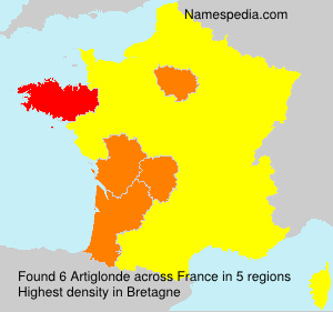 Surname Artiglonde in France Surname Artiglonde in France