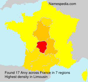 Surname Arvy in France Surname Arvy in France