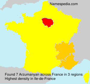 Surname Arzumanyan in France Surname Arzumanyan in France