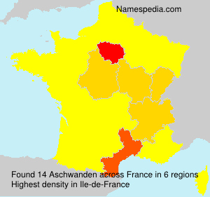 Surname Aschwanden in France Surname Aschwanden in France