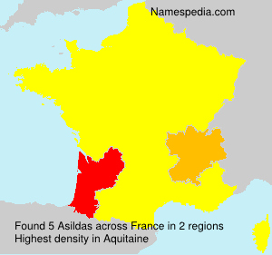 Surname Asildas in France Surname Asildas in France