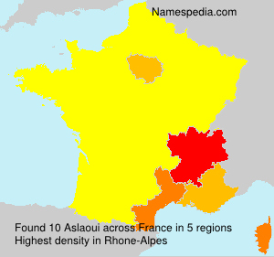 Surname Aslaoui in France Surname Aslaoui in France
