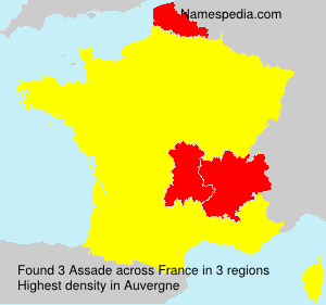 Surname Assade in France Surname Assade in France