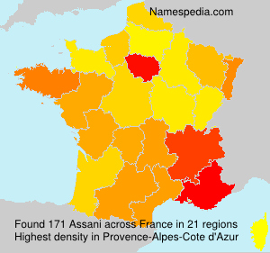 Surname Assani in France Surname Assani in France