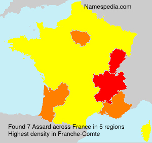 Surname Assard in France Surname Assard in France