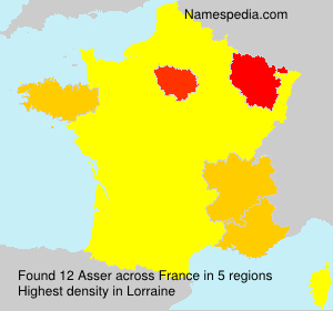 Surname Asser in France Surname Asser in France