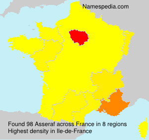 Surname Asseraf in France Surname Asseraf in France